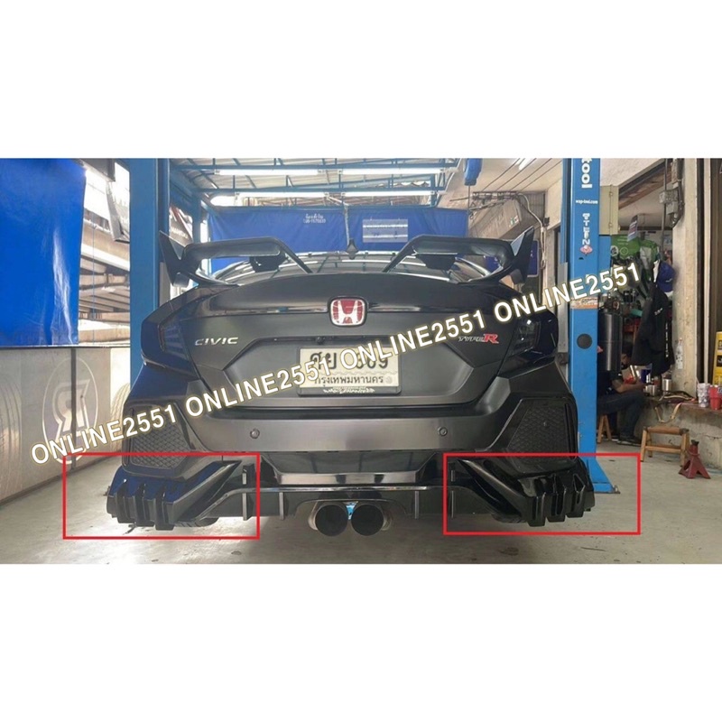CIVIC FC TYPE R REAR BUMPER DIFFUSER (MUGEN) | Shopee Malaysia