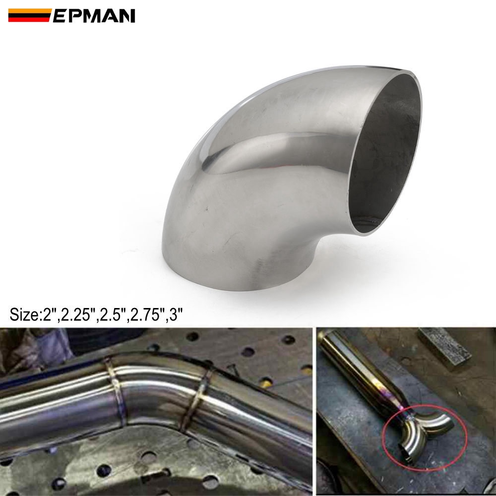 EPMAN 90 Degree Weld On Elbow SS304 for Car Modified Exhaust Elbow Pipe