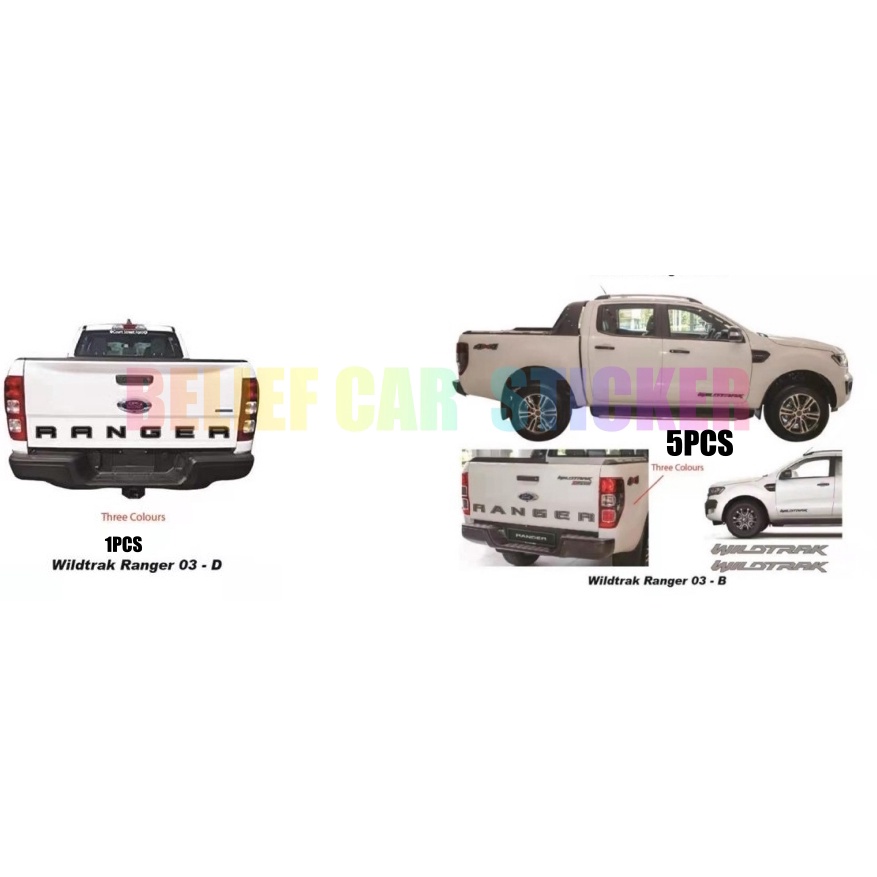 FORD RANGER WILDTRAK REAR TRUNK STICKER BODY STICKER 4X4 | Shopee Malaysia