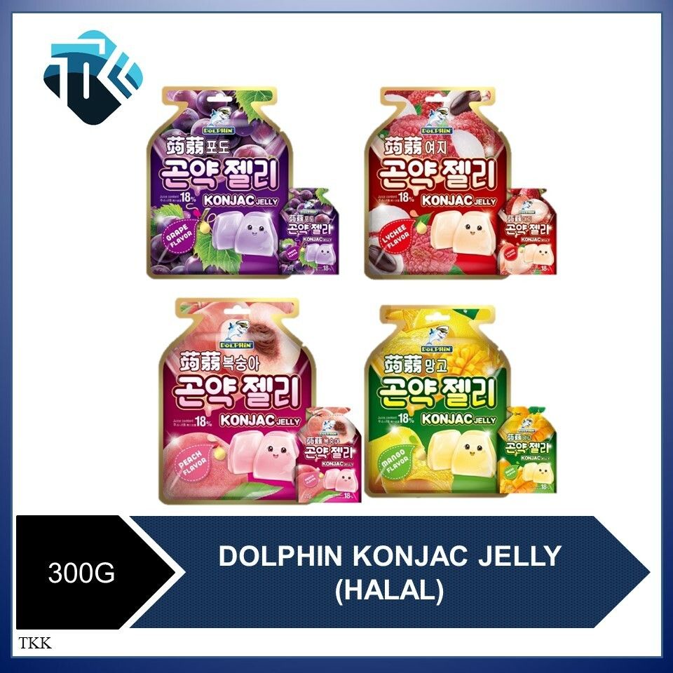 300G DOLPHIN KONJAC JELLY PEACH / MANGO ( HALAL ) Shopee Malaysia