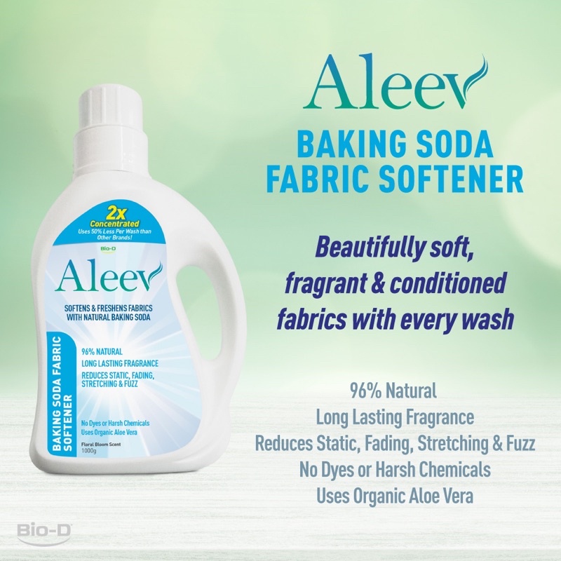 BioD Aleev Baking Soda Fabric Softener Softens & Freshens Fabrics With
