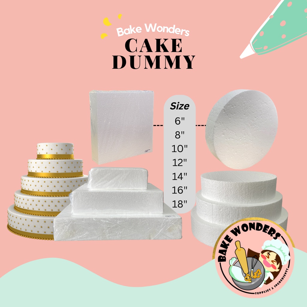 Styrofoam Polystyrene Dummy Cake/ Round Cake Dummy/ Square Dummy Cake