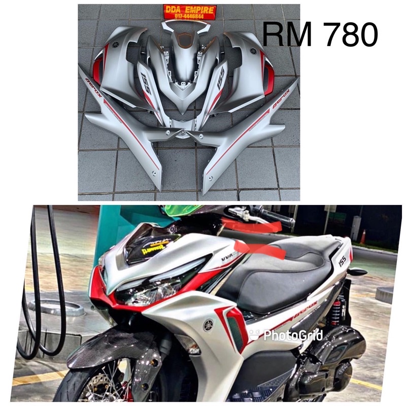 Coverset NvX V2 Silver Merah Ultraman Coverset Innermerah Original YAMAHA Thailand