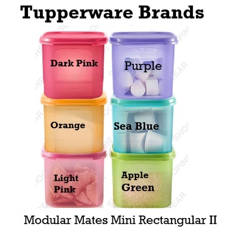 Tupperware Brands Modular Mate Mini Rectangular (6pcs) 1.9L Full Set