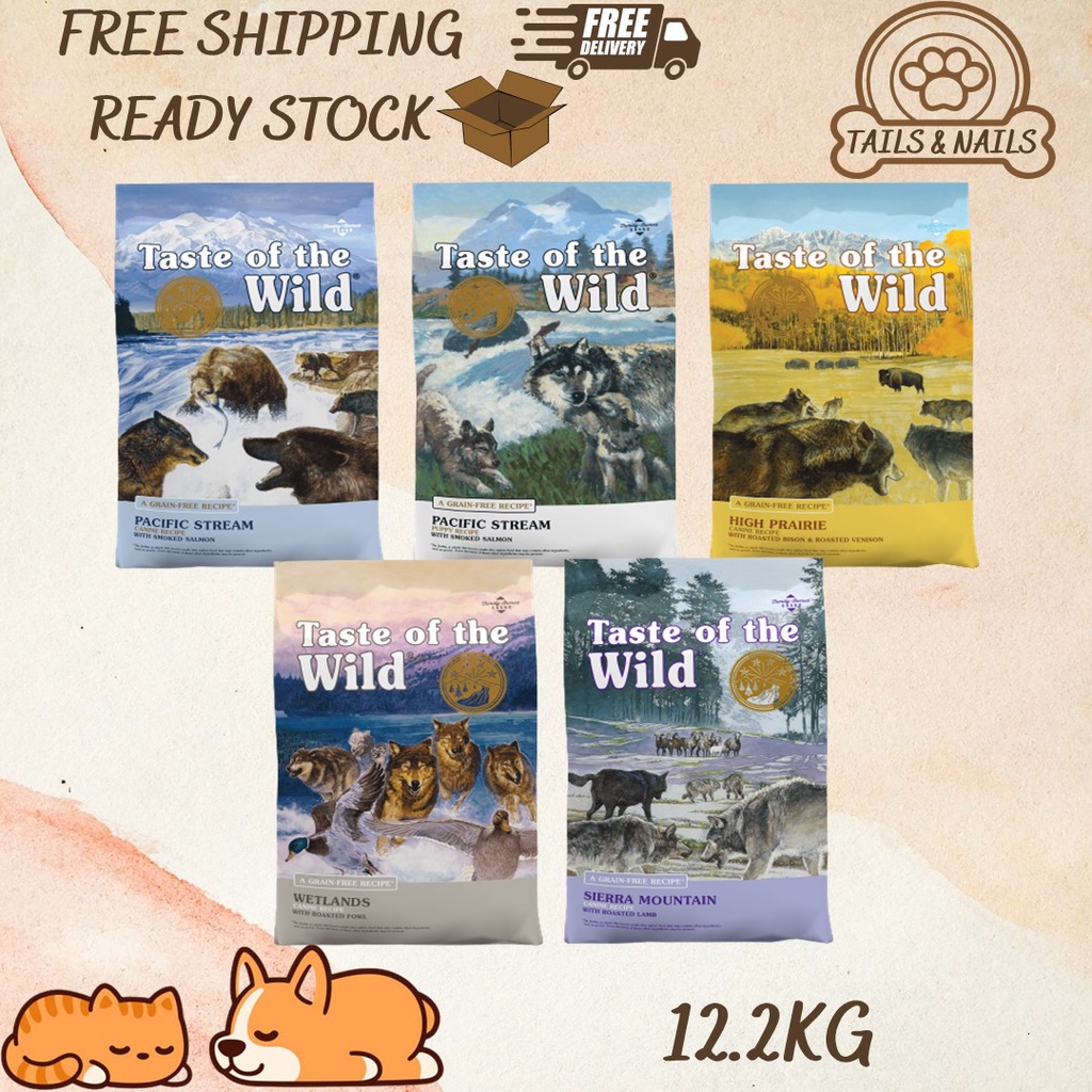Image showcasing Taste Of the Wild Grain Free Dog Food 12.2kg - (Puppy Food / Adult ...