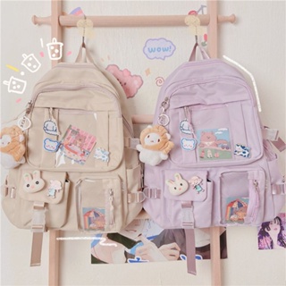 16L Korean School Bag New Cute Girl Backpack Campus Large Capacity Junior  High School Students Cute Backpack