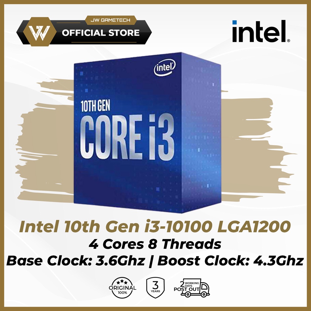 Intel Core i3-10100 3.6 GHz Quad-Core LGA 1200 Processor