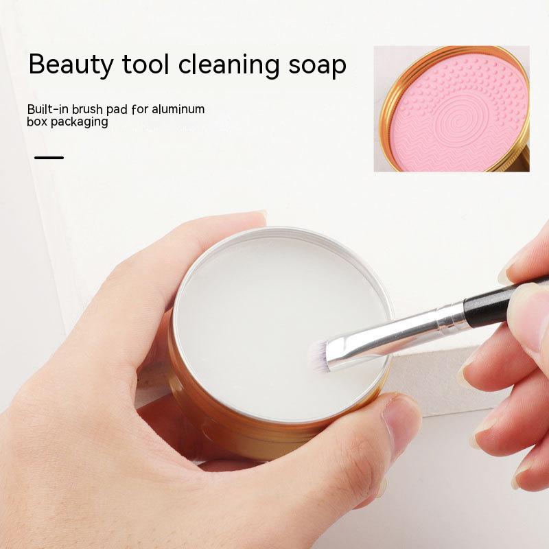 New Product Makeup Brush Cleaning Soap Peach Puff Handy Tool Beauty