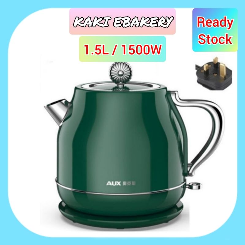 Retro Electric Kettle 304 Stainless Steel Household Appliances 1.5l  Portable Travel Water Boiler 1500w European Style Coffee Pot