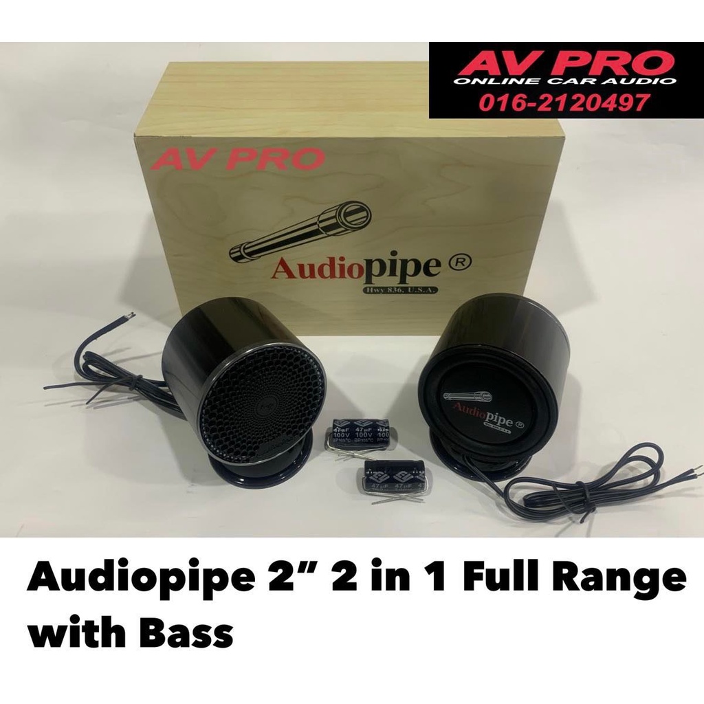Original Audiopipe Full Range / 2way Coaxial / Bass Mid Car Speaker