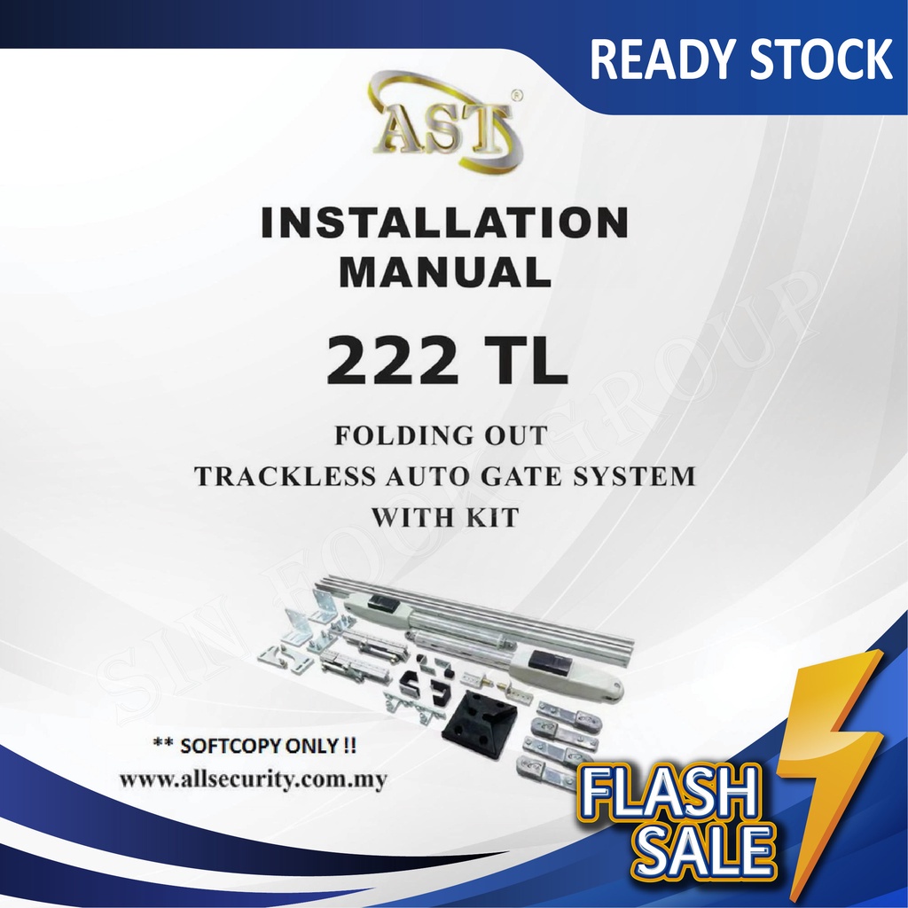 AST 222 TL TRACKLESS FOLDING INSTALLATION MANUAL SOFTCOPY | Shopee Malaysia
