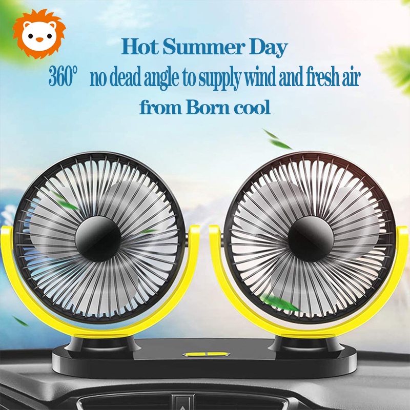 Car Fans Desktop Fan USB Fan 360° Head Rotating Mini Truck Fan Van Fan ...