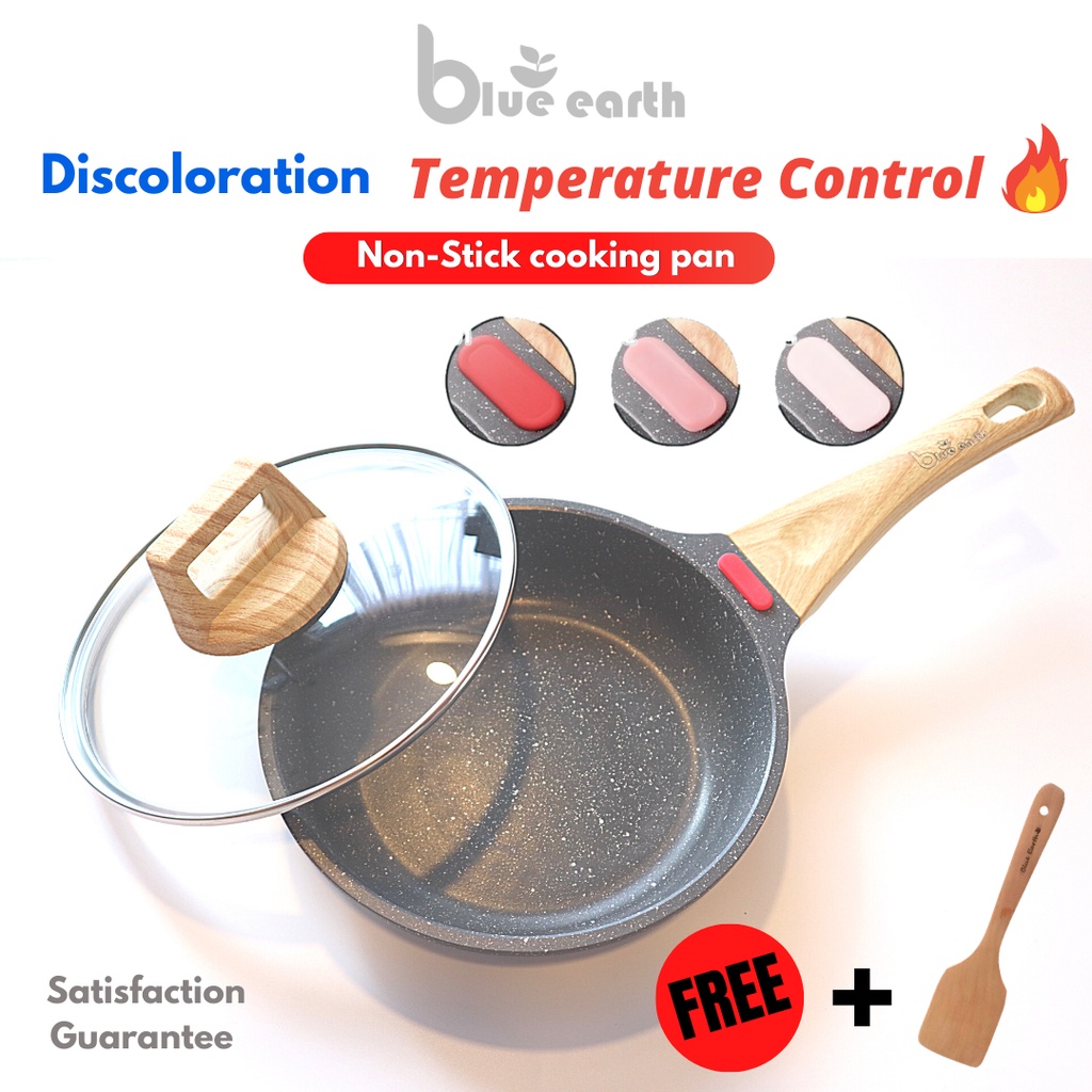 Ready Stock Non Stick Cooking Grill Frying Pan Temperature Detect