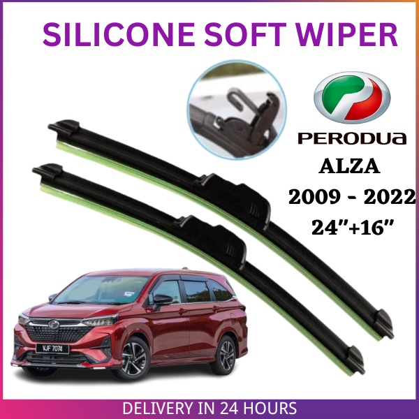 Perodua ALZA 2009 - 2022 SILICONE SOFT WIPER (2PCS/SET) | Shopee Malaysia