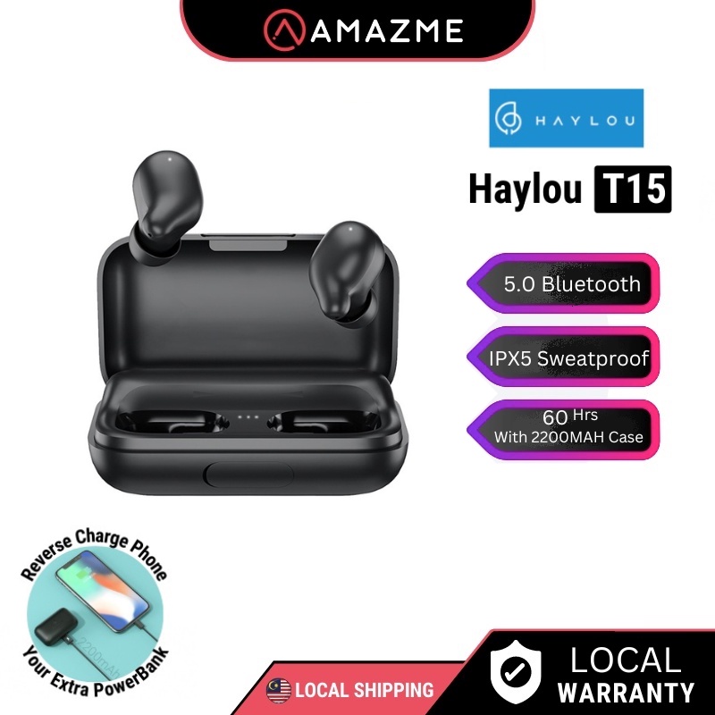 Haylou t15 touch discount control wireless earbuds