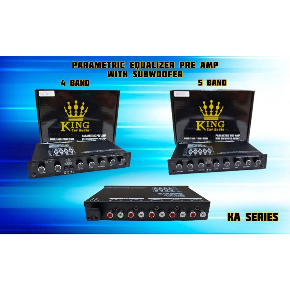5 BAND KING Car Audio Pre Amp Parametric Equalizer Control with Subwoofer Output Shopee Malaysia