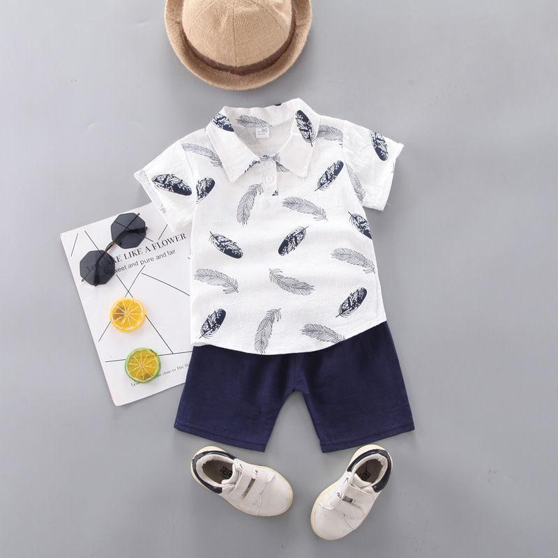 kid clothes sets for boy baju kanak kanak lelaki pakaian Top+shorts ...