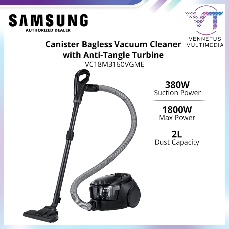 [380W] Samsung Canister Bagless CycloneForce™ with AntiTangle Turbine