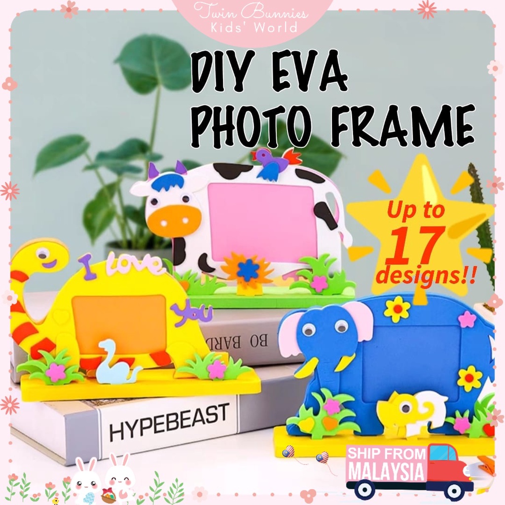 🐇 Art and Craft for Kindergarten 1pc Photo Frame 3D Eva Foam Sticker ...