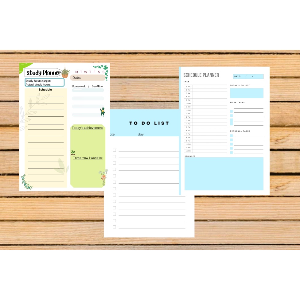Printable softcopy professional daily planner beautiful daily schedule ...