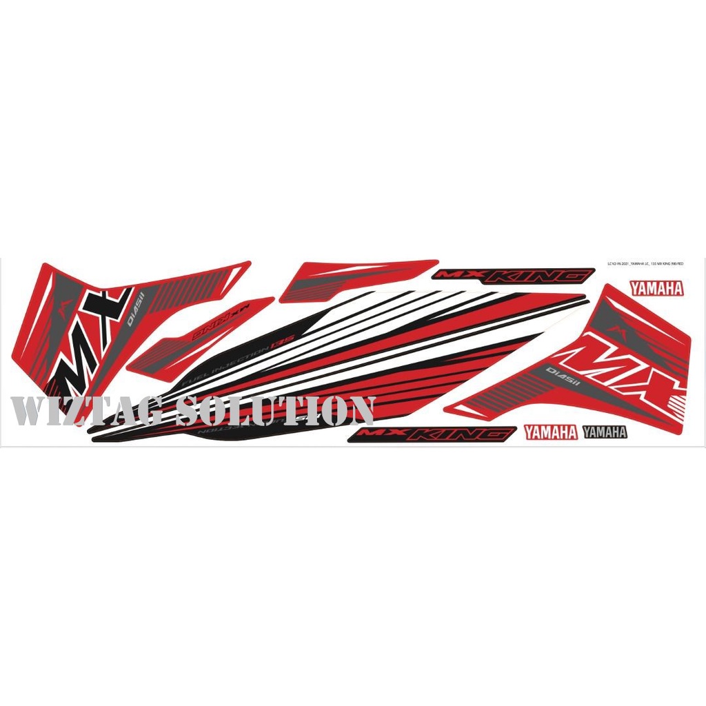 STICKER MXKING EDITION LC135 V6/V7 MOTOR COVER SET STICKERS - MXKING ...
