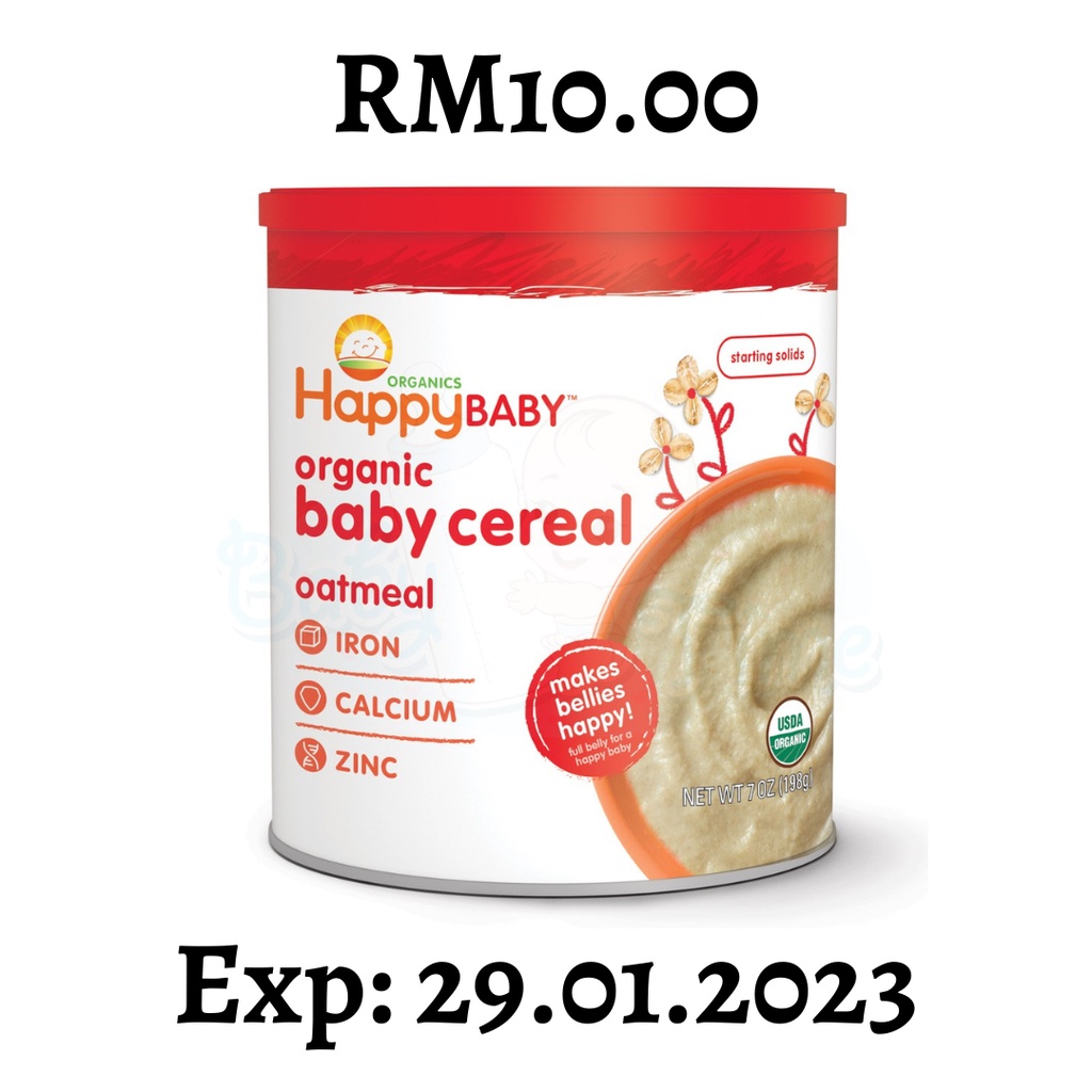 Happy baby probiotic oatmeal hot sale cereal