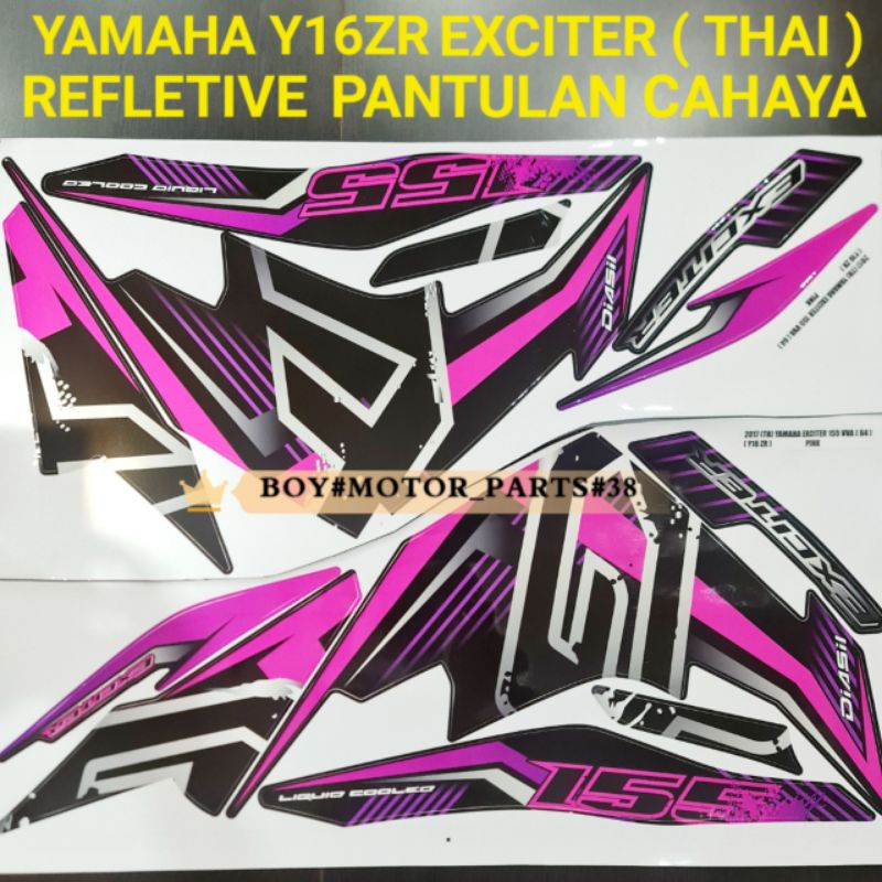 YAMAHA Y16ZR Y16 EXCITER THAI EX 155 REFLECTIVE / PANTULAN CAHAYA BODY ...