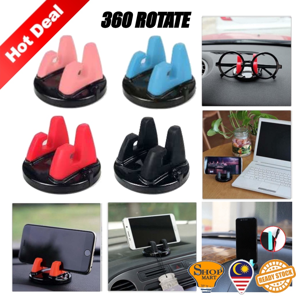 360 Rotate Car Phone Holder GPS Holder Desk Dashboard Sticking Mobile