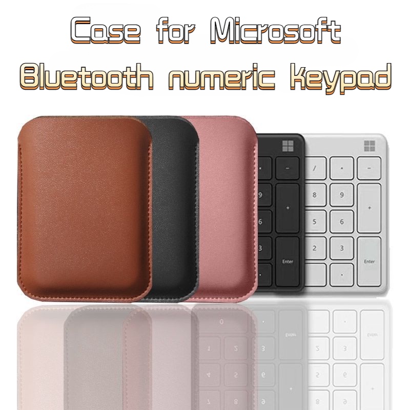 Leather Bluetooth Numeric Keypad Case for Microsoft Wireless Numeric Keypad Storage Cover