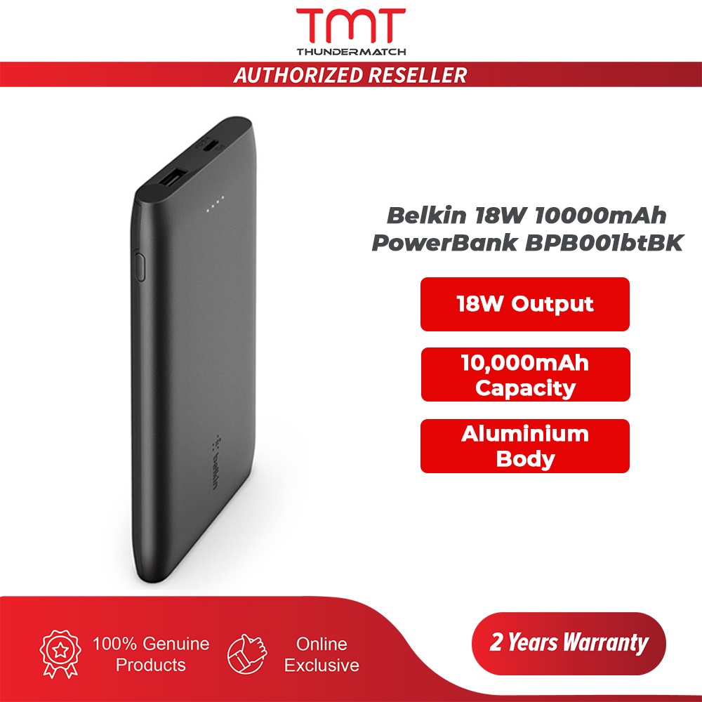 Belkin 10000mAh 18W PowerBank BPB001btBK / BPB001btWH (2 Years Warranty
