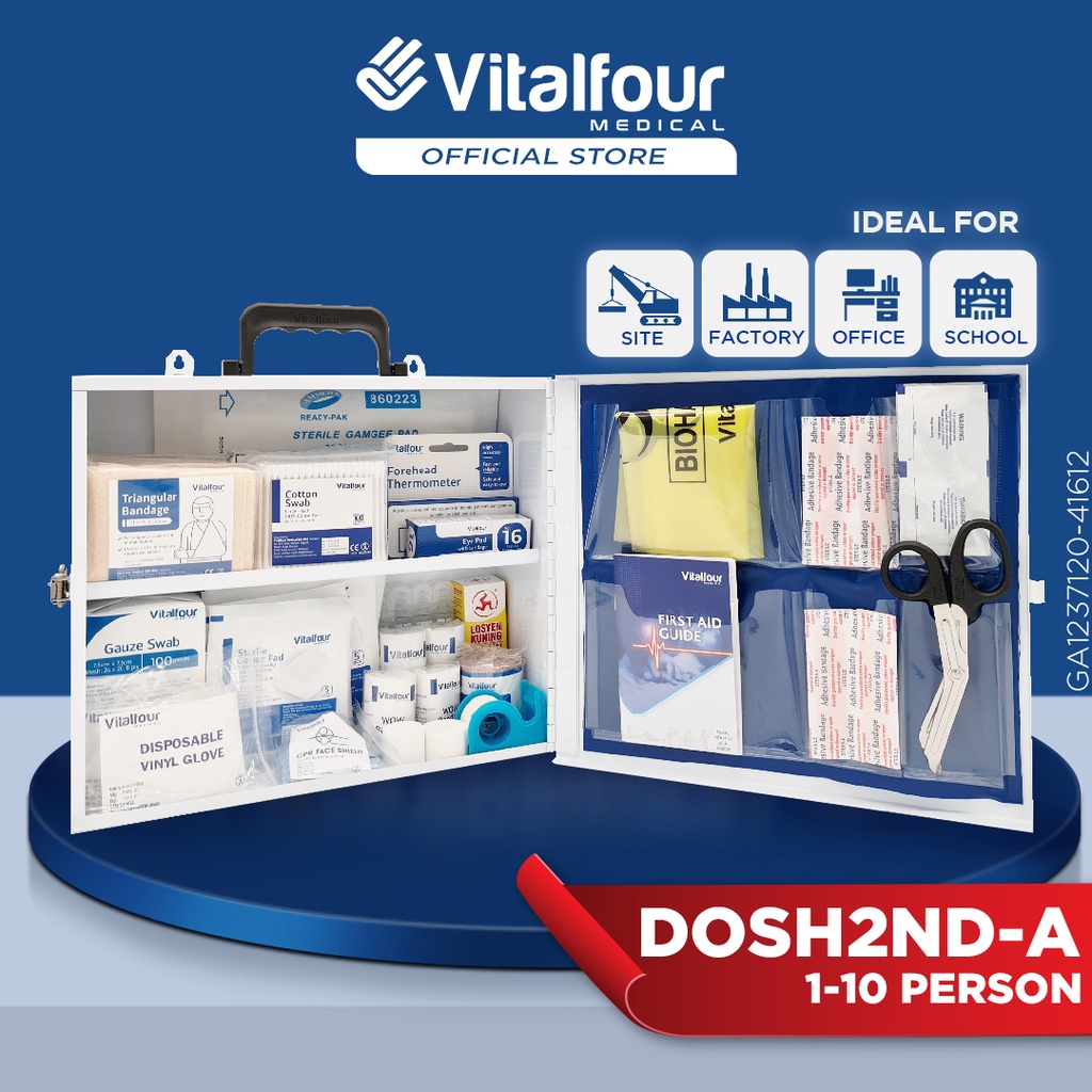 VitalFour DOSH2ND Workplace First Aid Kit By DOSH (BOX A,B,C) | Shopee ...