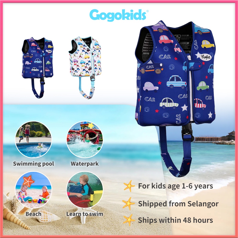 [Ready Stock] Gogokids 16 y/o Kids Safety Swim Life Jacket SOS Vest Baby Toddler Float