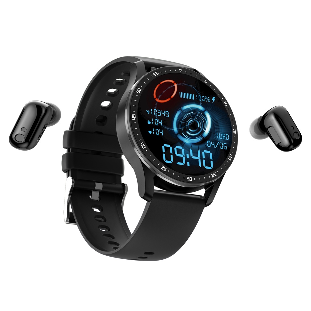 M1 smart 2 in 1 health bluetooth discount 5.0 dual wireless earphones bracelet watch 95