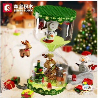 SEMBO Blocks Christmas 601156 Snowman House with lights - My