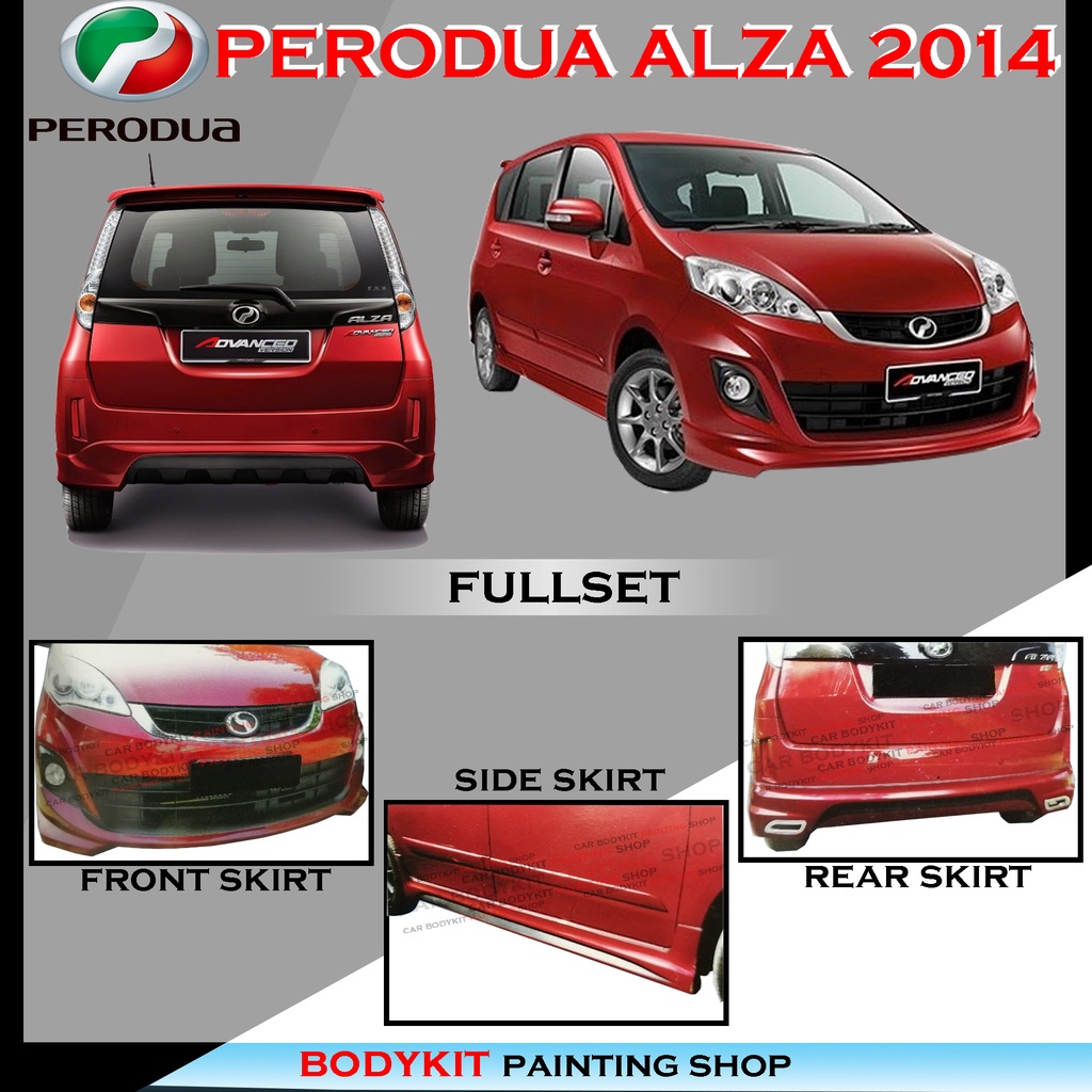 Perodua Alza Facelift Fullset Skirting Front Skirt Side Skirt Rear Skirt Pu Getah