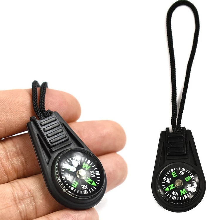Zinc Alloy Pocket Compass Keychain | Mini Portable Outdoor Compass - 2pcs Mini