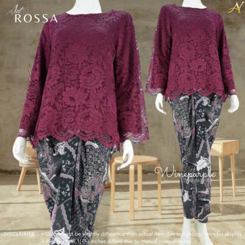 Rossa Lace Top Batik Pario Ready Stock Baju Kurung Murah Baju