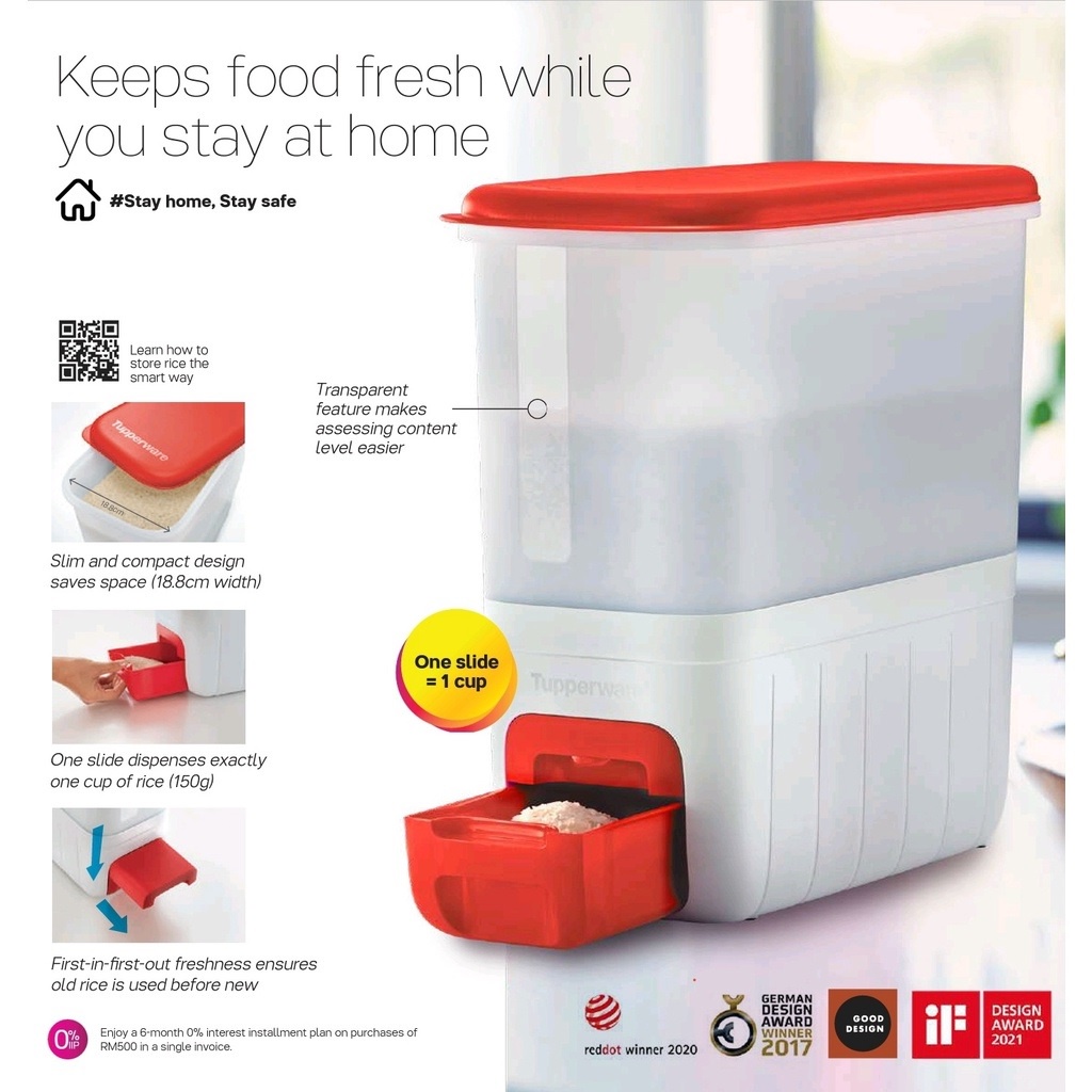 READY STOCK!! STORE RICE SMART WAY TUPPERWARE!! | Shopee Malaysia