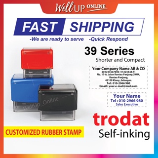  Self Inking COLOP R30 Round Custom Rubber Stamp with Date  Personalized Office Stamper - Dater Stamp - Blue Ink : Everything Else