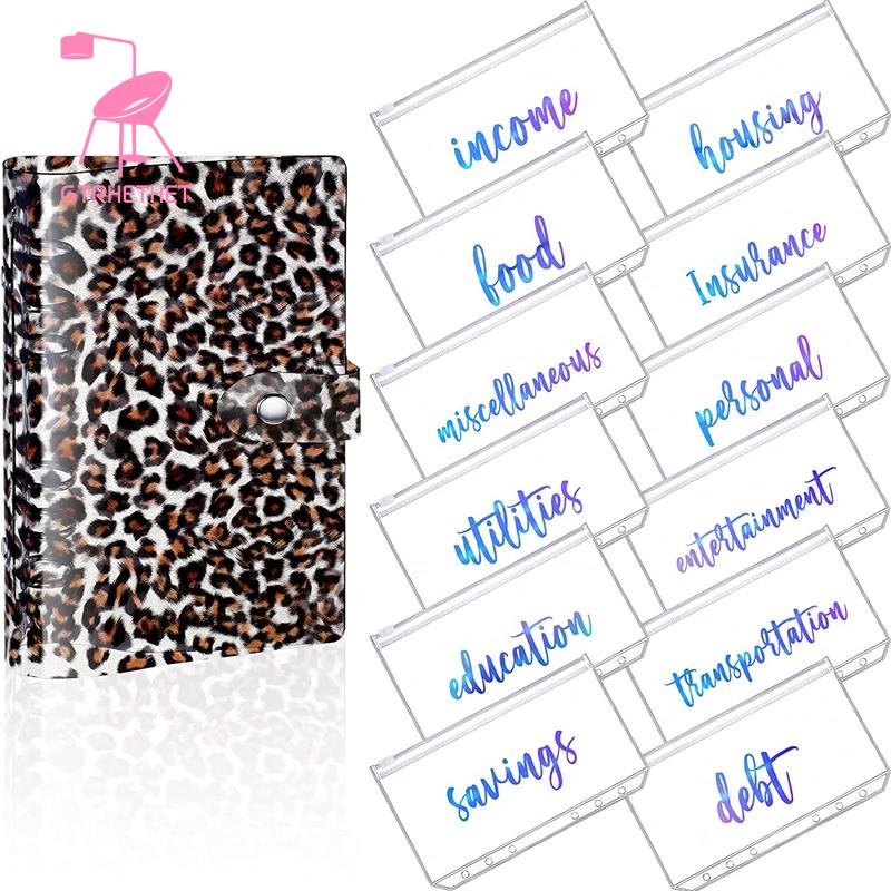 PVC Notebook Cover Planner Budget Binder Organizer 6 Round Ring