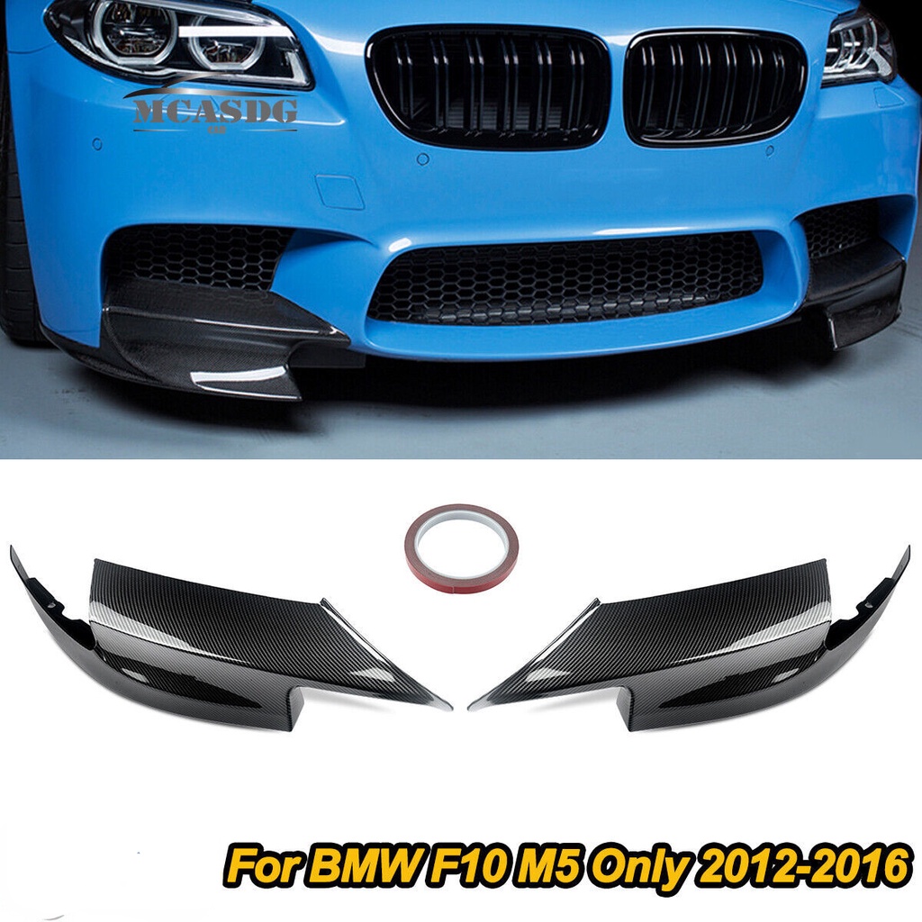 Carbon Fiber Style Front Bumper Splitter Lip Corner For BMW F10 M5 2010 ...