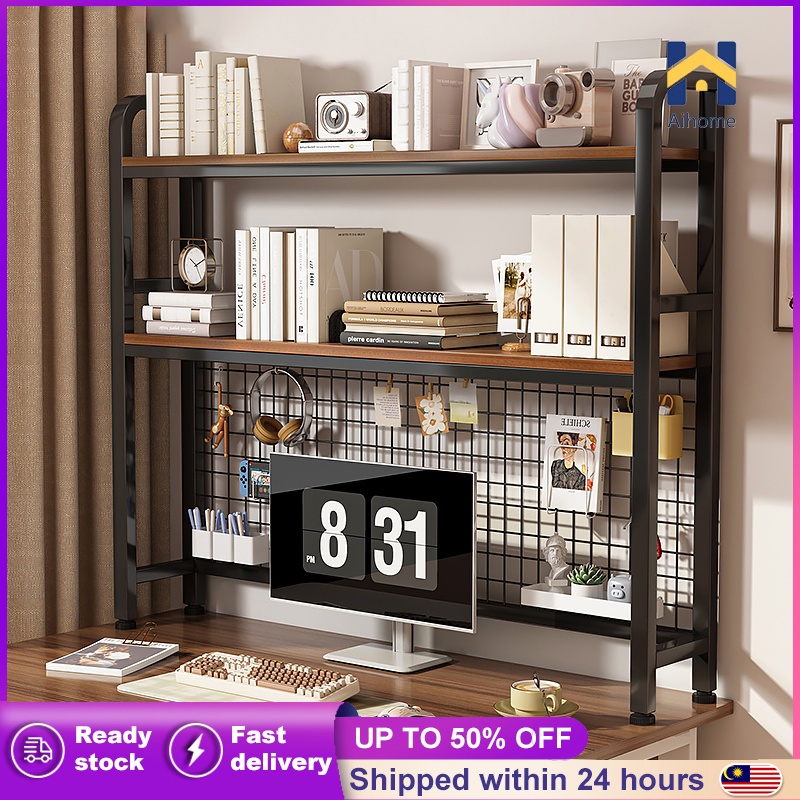 Desktop Shelf Organizer Multipurpose Bookshelf iron Desktop Storage ...