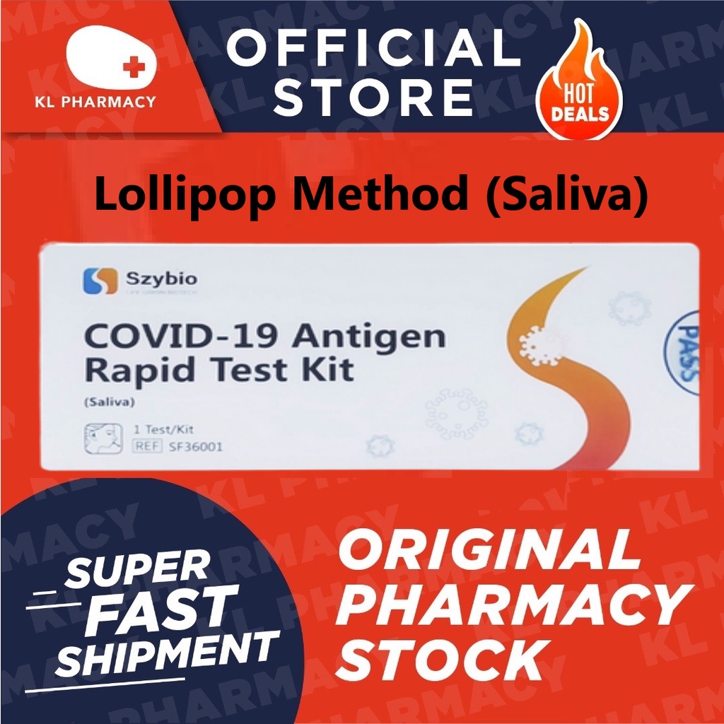 [KL PHARMACY] Szybio Saliva Covid19 Antigen Rapdi Test Kit (Lollipop