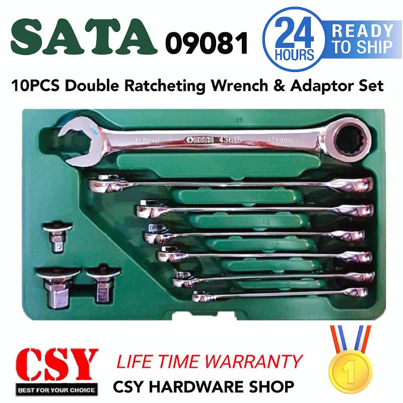 SATA 09081 Double Ratcheting Wrench Set | Shopee Malaysia