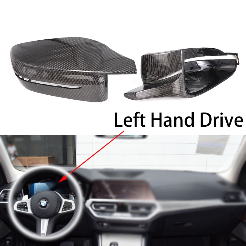 Replacement Real Carbon Fiber Rear View Mirror Cover For Bmw