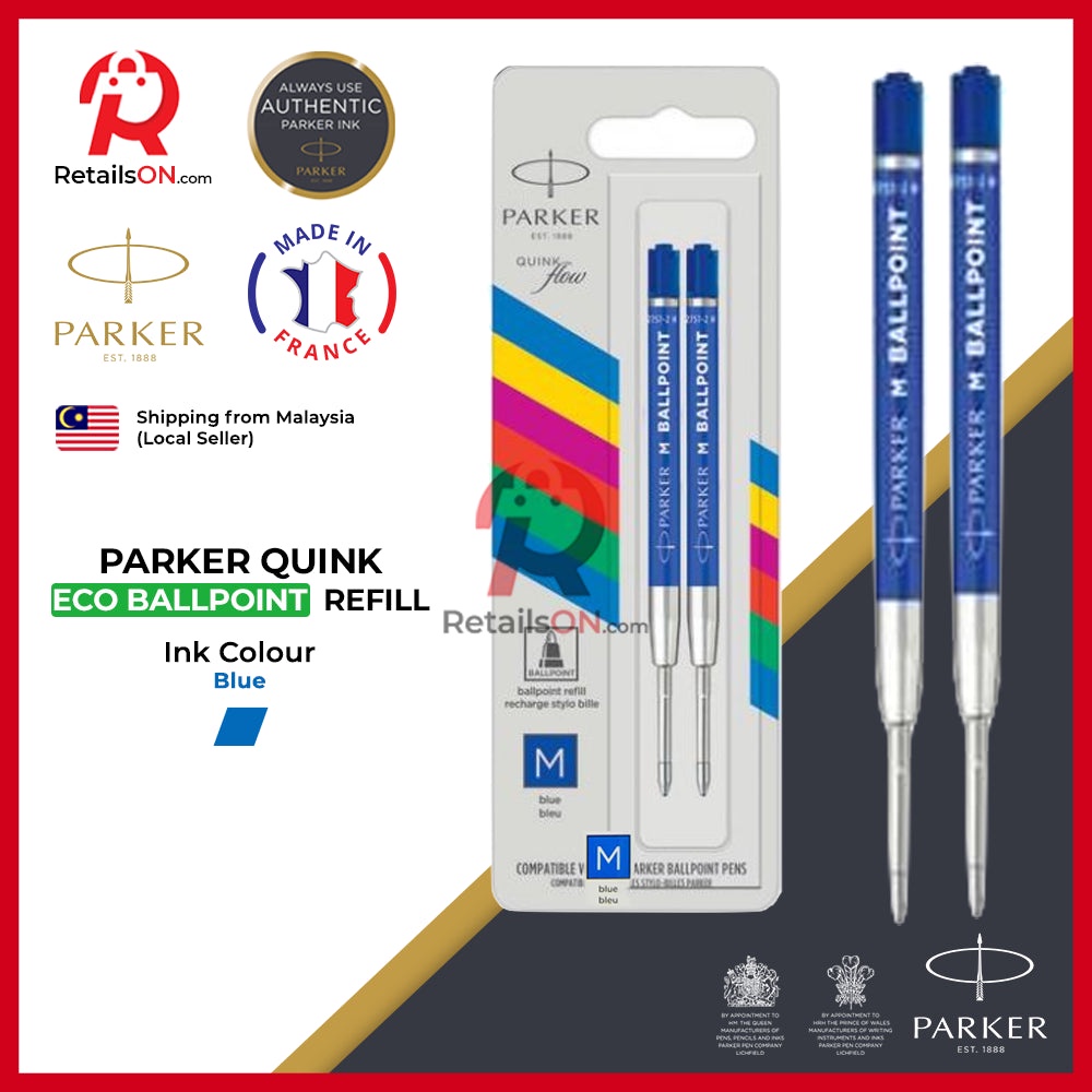 Parker Refill Ballpoint ECO Blue (Quinkflow) / Ball Point Pen Refill