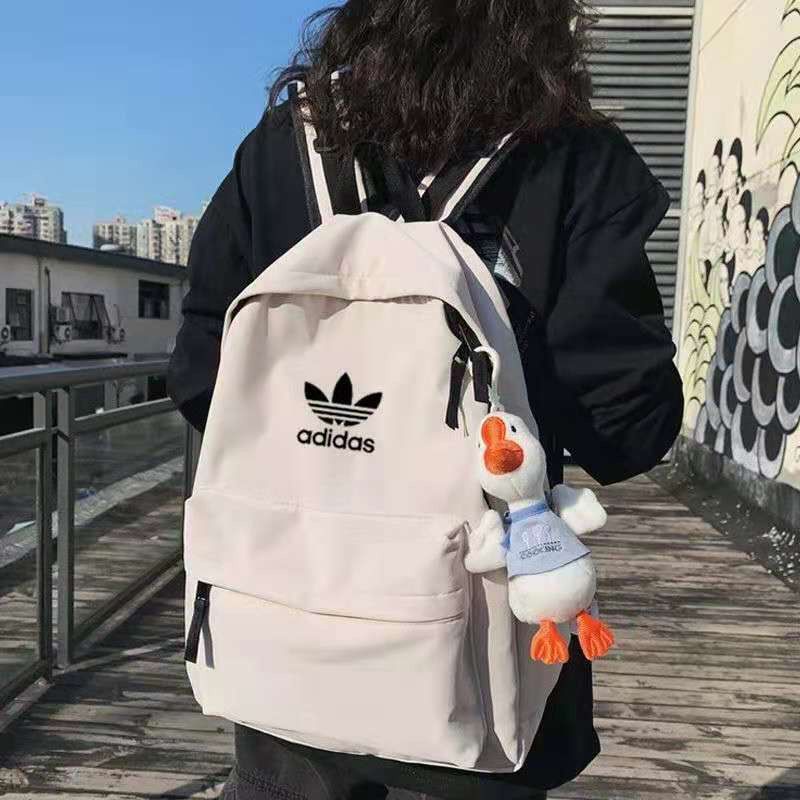 Adidas Backpack Shoulder Travel Sport Laptop Casual Backpack School Bagpack Beg Sekolah SJ Collection Beige PGMall