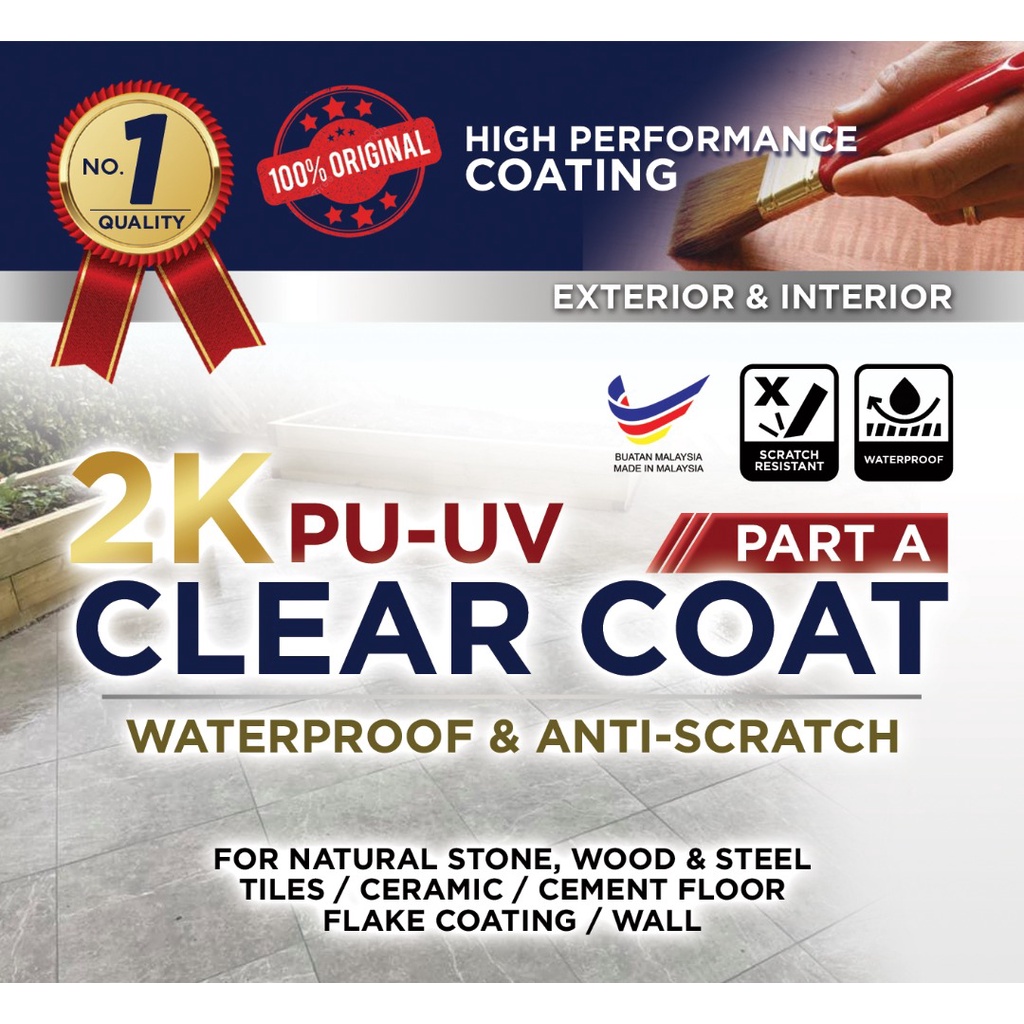 Protouch 2K Premium Air Dry Clearcoat Kit - 1.5L (1L Clear + 500ml Hardener) Gloss Finish