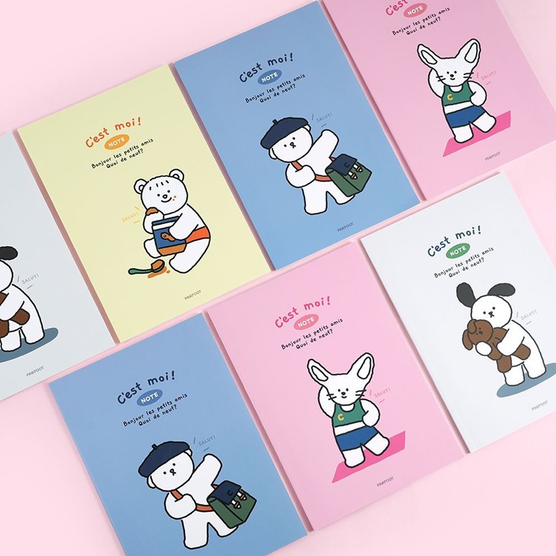 A5 Lined Note Pad Ruled Notebook Cute Korean Stationery