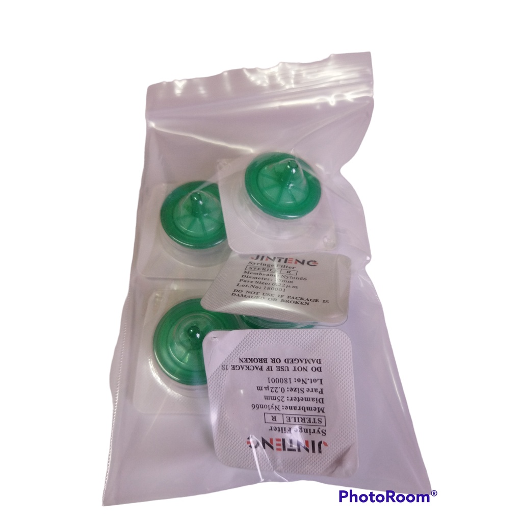 Biomed Scientific Spuitfilter PTFE Membraan 25mm Diameter 0.45um Porie Grootte niet Steriel Pak van 100